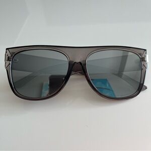 Grey Straight Edge Tortoiseshell Sunglasses